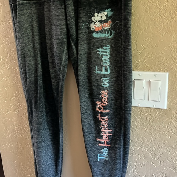 Disney sweatpants/joggers pants washed black lightweight knit size medium - Picture 3 of 16